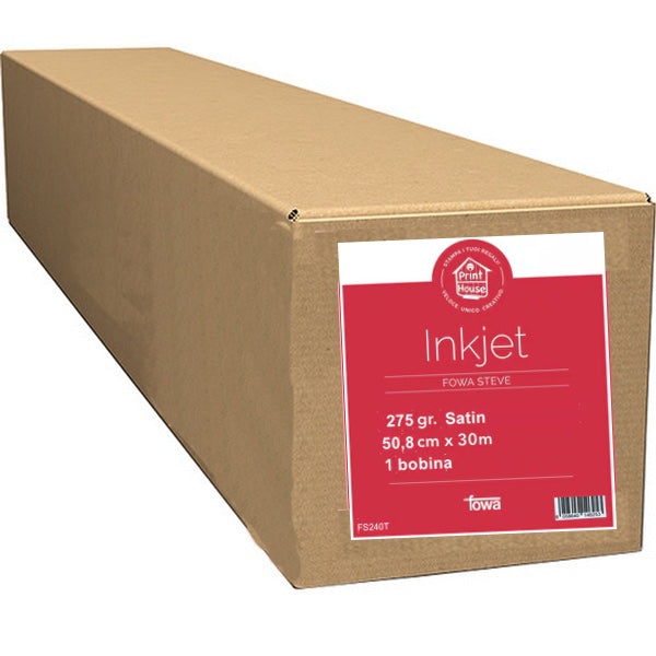 FOWA Carta Satin per plotter Inkjet 50,8cm x 30mt 275gr. FS240T FOWA Carta Satin per plotter Inkjet 50,8cm x 30mt 275gr. FS240T